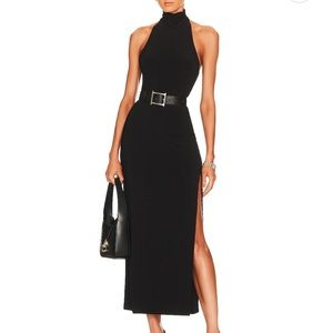 X REVOLVE Halter Turtle Size Slit Gown